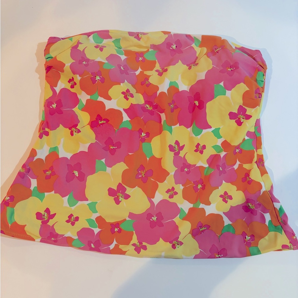 LILLY PULITZER Sz Large Floral Multicolor Swim Tankini